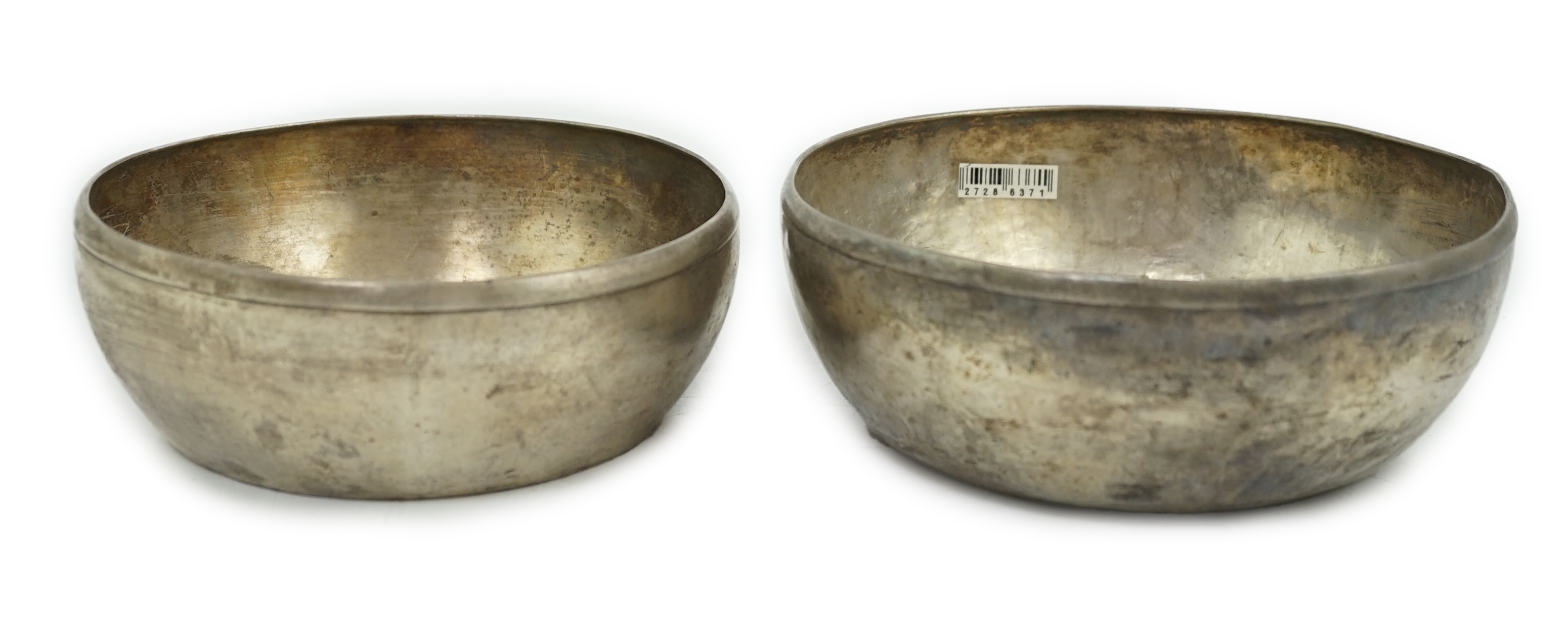 Two silver bowls, Roman or Gandhara, c. late 1st century BC - early 1st century A.D